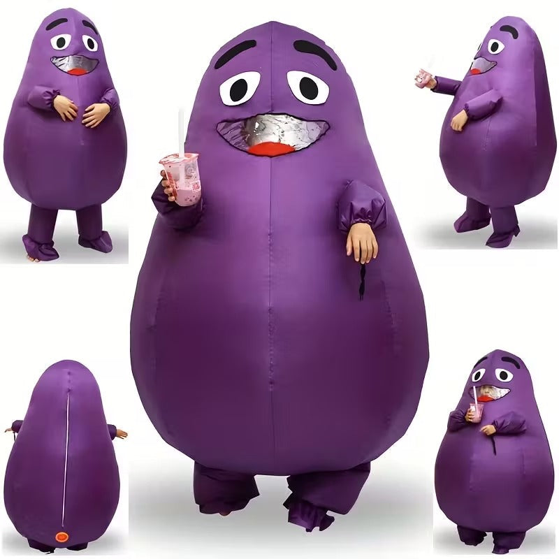 Cartoon Potato Halloween Costume with Glasses-3