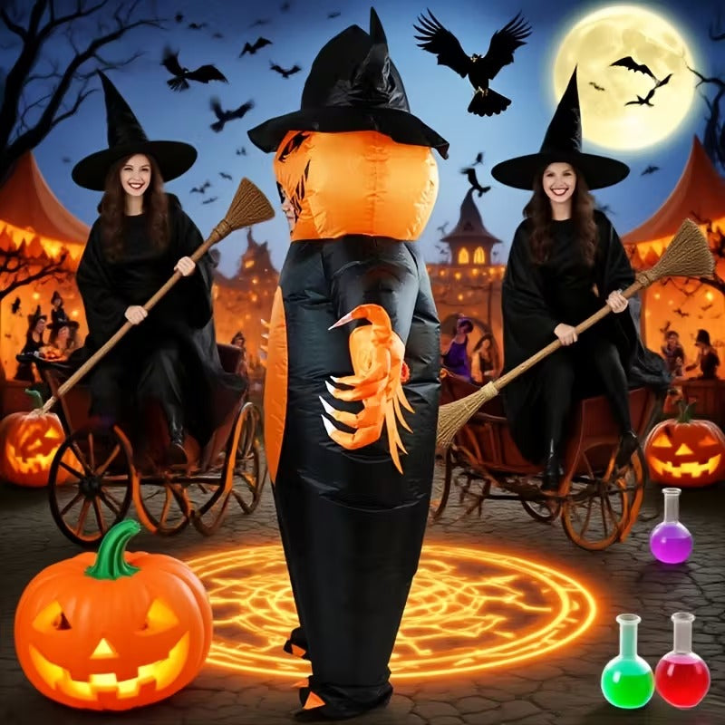 NNETM Halloween Pumpkin Inflatable Costume Full-Face Design-2