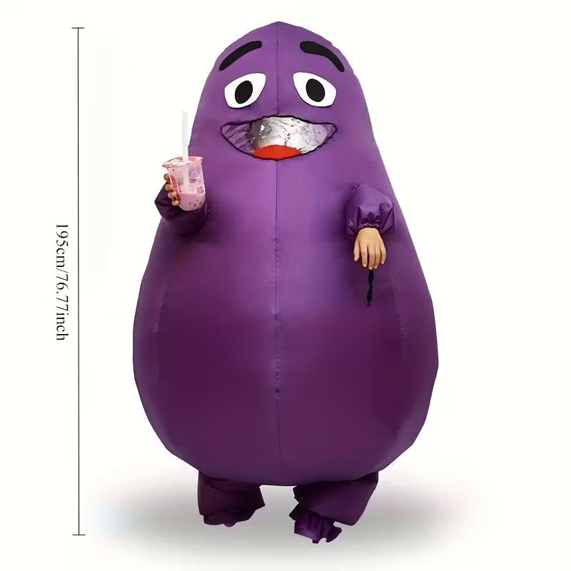 Cartoon Potato Halloween Costume with Glasses-4