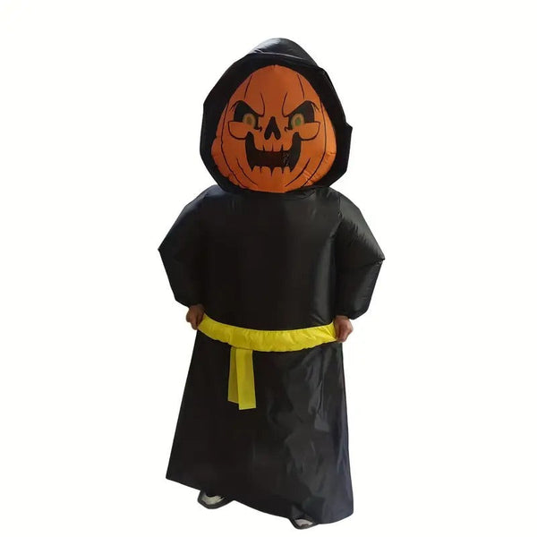Pumpkin Wizard Halloween Decoration with Glowing Eyes