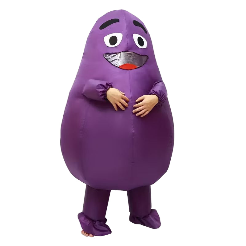 Cartoon Potato Halloween Costume with Glasses-0