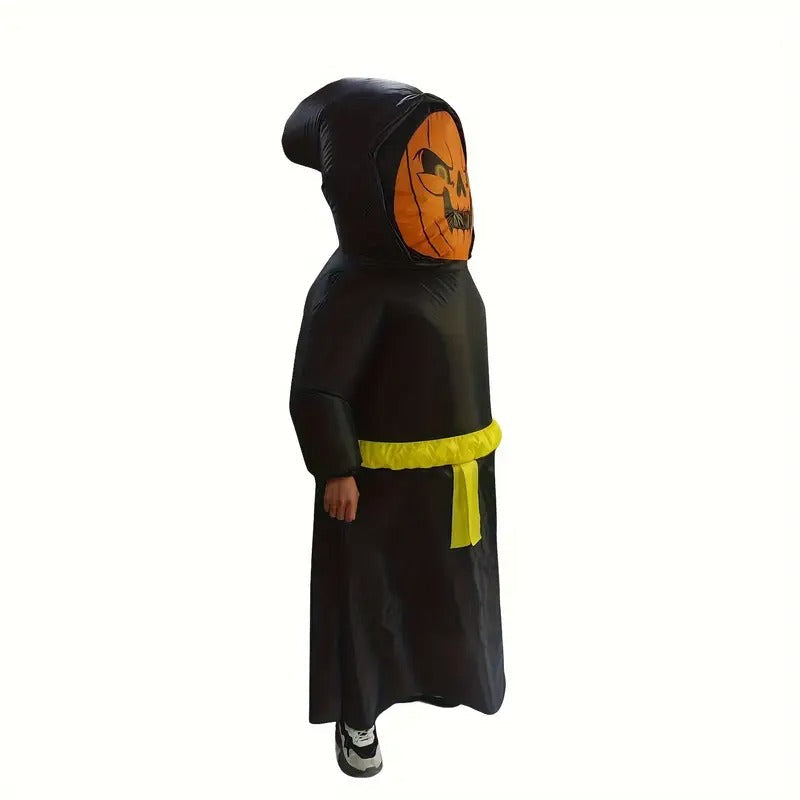 Pumpkin Wizard Halloween Decoration with Glowing Eyes