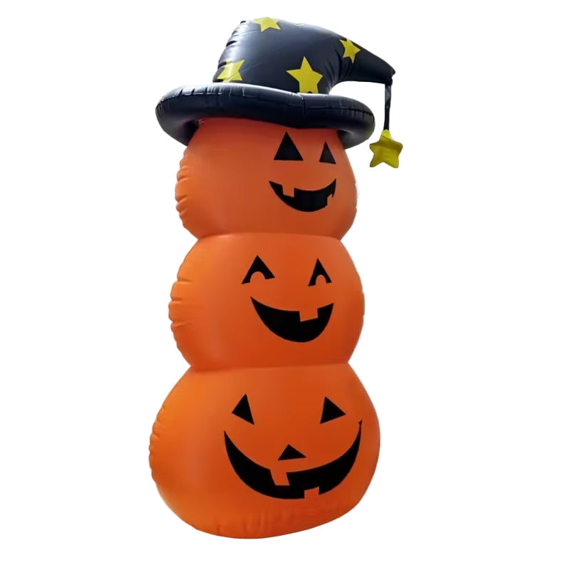 NNETM Giant PVC Halloween Pumpkin Lantern with Hat
