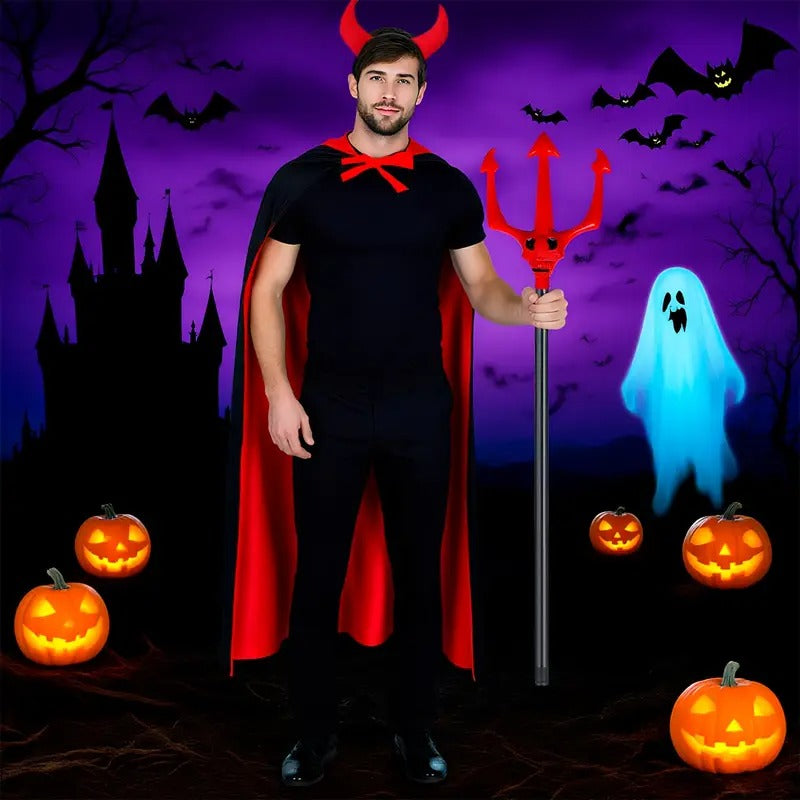 Halloween Devil Cloak Costume Set (3pcs)-4