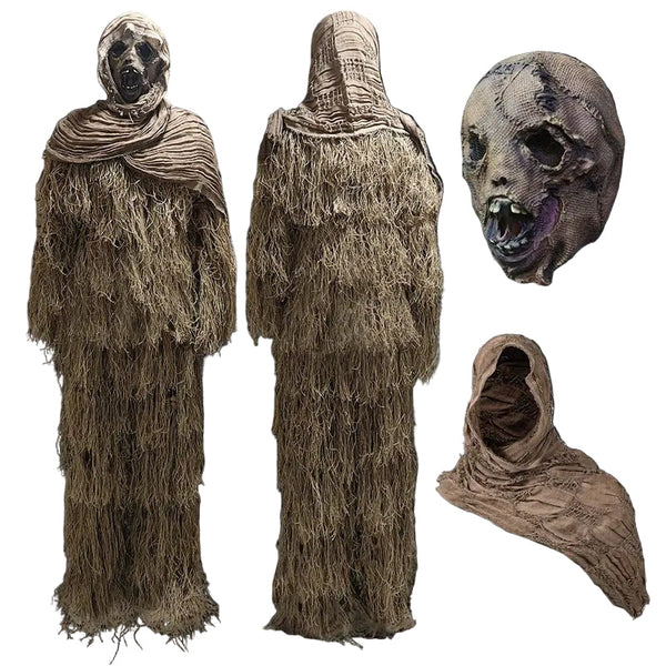 Scary Scarecrow Halloween Mask Set with Mask