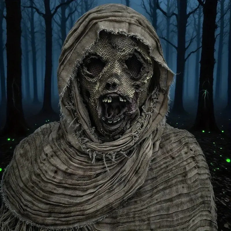 Scary Scarecrow Halloween Costume Set with Mask-3