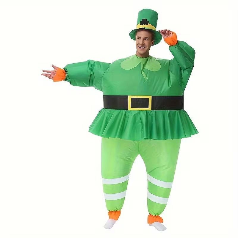 St. Patrick's Day Green Leprechaun Costume Set