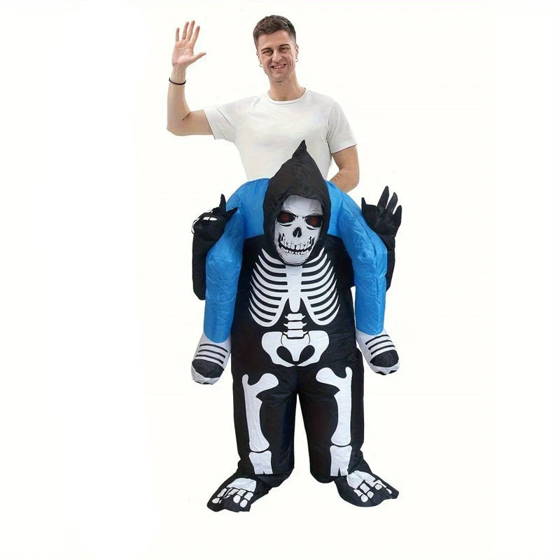 Halloween Inflatable Grim Reaper Costume for Adults-0