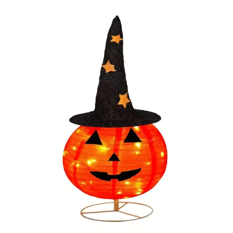 Halloween Foldable Pumpkin Light with Hat