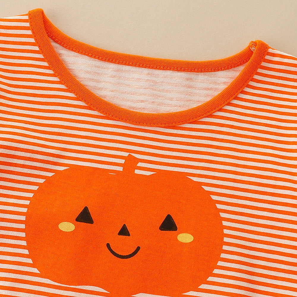 MyKids-USA® Striped Embroidered Tulle Dress: Halloween Edition For Girls