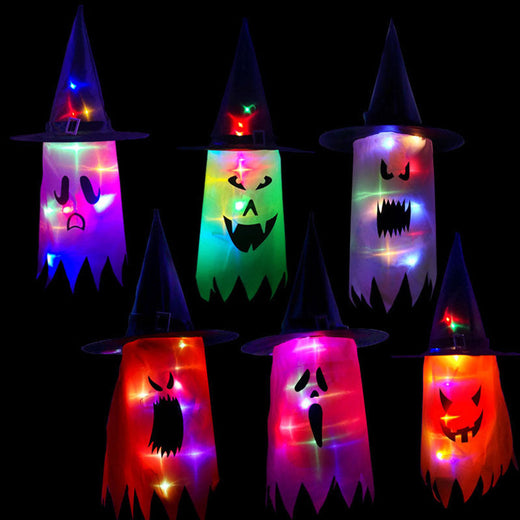 MyKids-USA® Halloween Colorful Glowing Wizard Hats Decorative Accessory